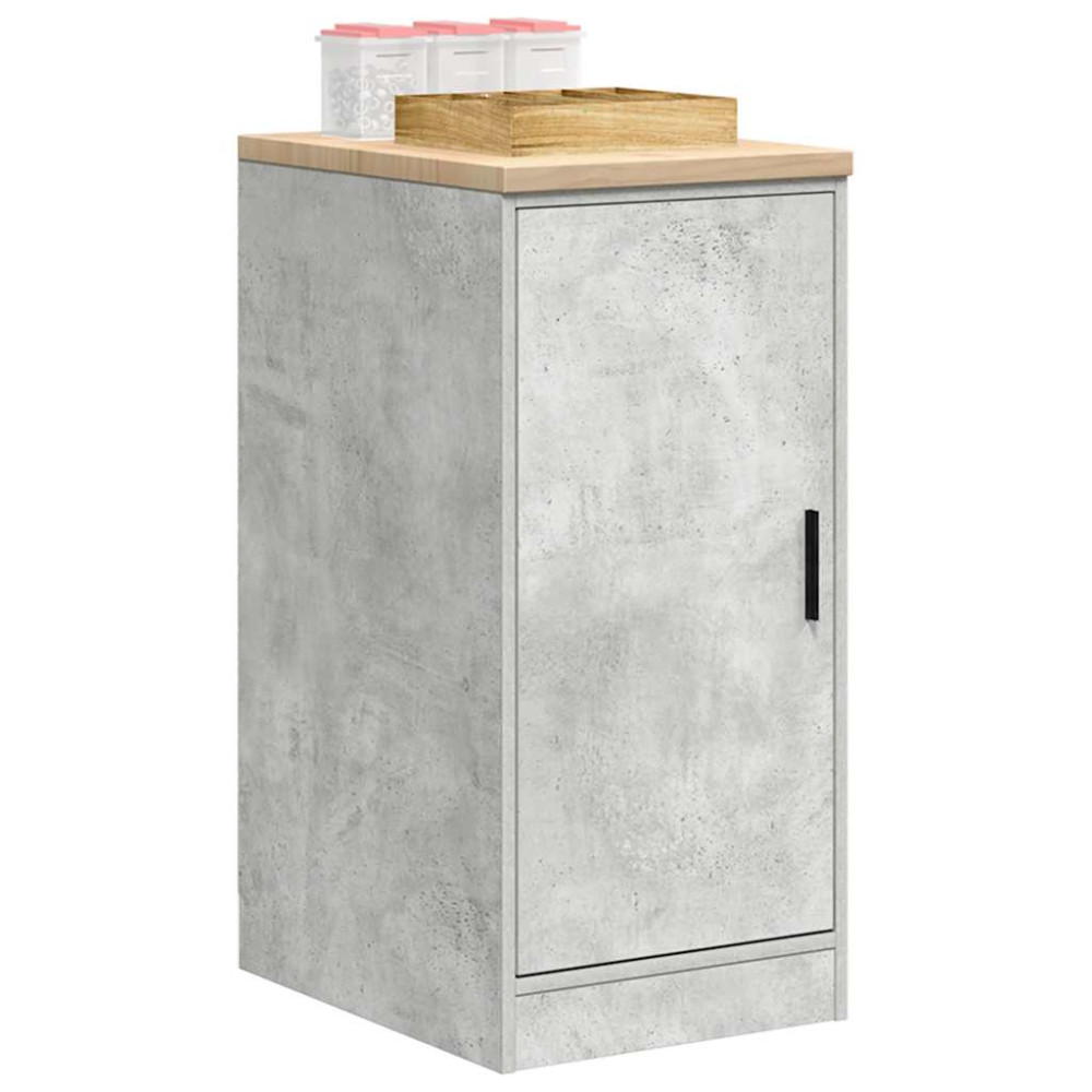 Produktbild för Förvaringsskåp för garage Betonggrå 40x51x85cm massivt trä furu