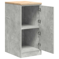 Produktbild för Förvaringsskåp för garage Betonggrå 40x51x85cm massivt trä furu