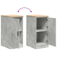 Produktbild för Förvaringsskåp för garage Betonggrå 40x51x85cm massivt trä furu