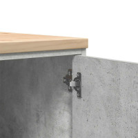 Produktbild för Förvaringsskåp för garage Betonggrå 40x51x85cm massivt trä furu