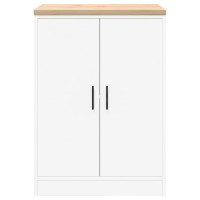 Produktbild för Förvaringsskåp för garage vit 60x51x85 cm massivt trä furu