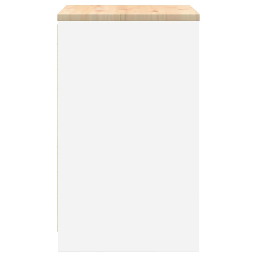 Produktbild för Förvaringsskåp för garage vit 60x51x85 cm massivt trä furu