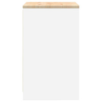 Produktbild för Förvaringsskåp för garage vit 60x51x85 cm massivt trä furu