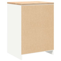 Produktbild för Förvaringsskåp för garage vit 60x51x85 cm massivt trä furu