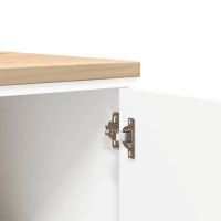Produktbild för Förvaringsskåp för garage vit 60x51x85 cm massivt trä furu