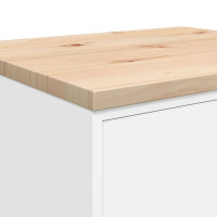 Produktbild för Förvaringsskåp för garage vit 60x51x85 cm massivt trä furu
