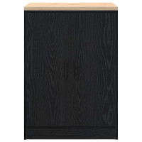 Produktbild för Garageskåp svart 60x51x85 cm massiv trä furu