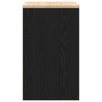 Produktbild för Garageskåp svart 60x51x85 cm massiv trä furu