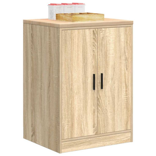 vidaXL Garageskåp Sonoma ek 60x51x85 cm massiv trä furu