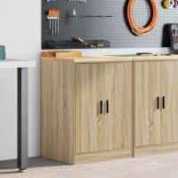 Produktbild för Garageskåp Sonoma ek 60x51x85 cm massiv trä furu
