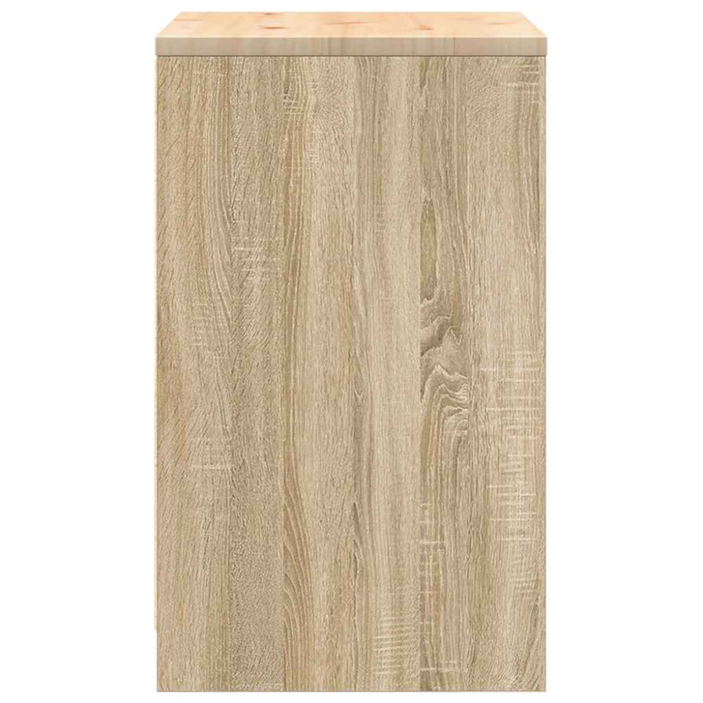 Produktbild för Garageskåp Sonoma ek 60x51x85 cm massiv trä furu