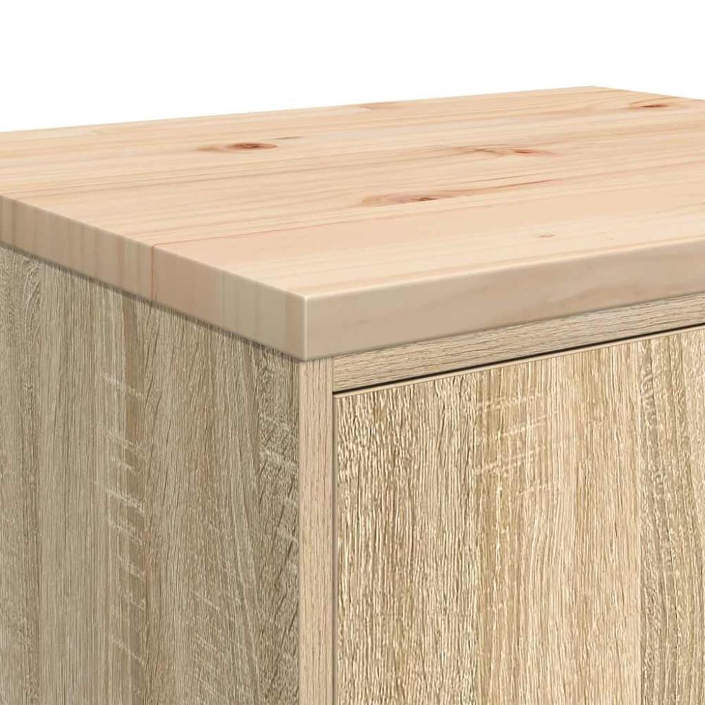 Produktbild för Garageskåp Sonoma ek 60x51x85 cm massiv trä furu