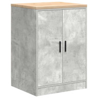 Produktbild för Förvaringsskåp för garage Betonggrå 60x51x85cm massivt trä furu