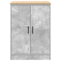Produktbild för Förvaringsskåp för garage Betonggrå 60x51x85cm massivt trä furu