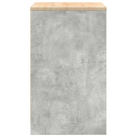 Produktbild för Förvaringsskåp för garage Betonggrå 60x51x85cm massivt trä furu
