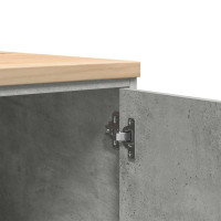 Produktbild för Förvaringsskåp för garage Betonggrå 60x51x85cm massivt trä furu