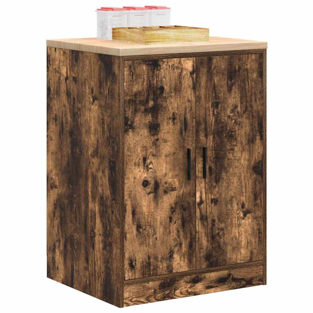 Produktbild för Garageskåp Sonoma ek 60x51x85 cm massiv trä furu
