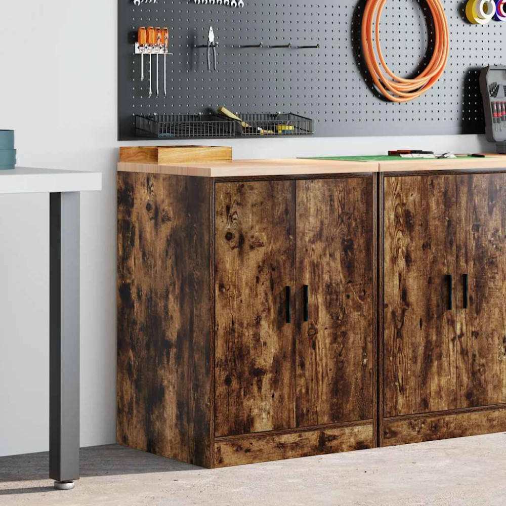 Produktbild för Garageskåp Sonoma ek 60x51x85 cm massiv trä furu