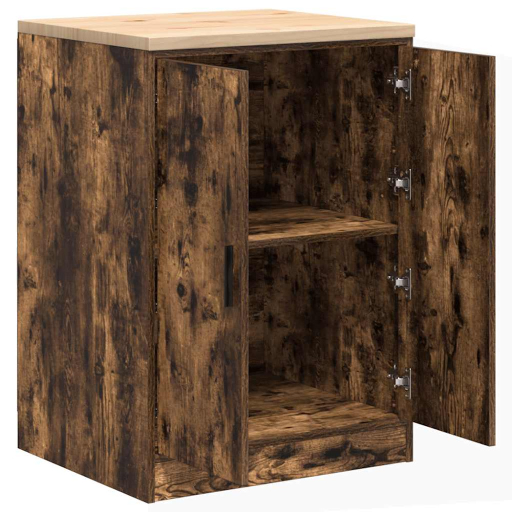 Produktbild för Garageskåp Sonoma ek 60x51x85 cm massiv trä furu