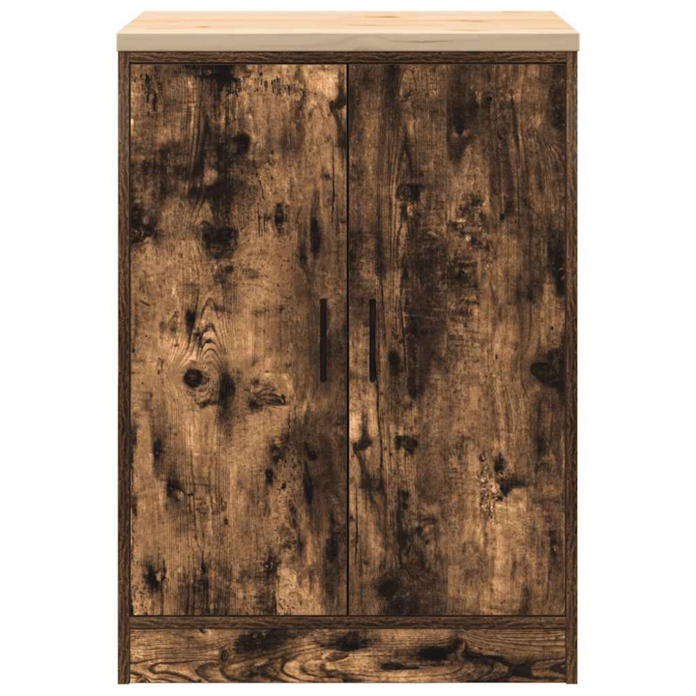 Produktbild för Garageskåp Sonoma ek 60x51x85 cm massiv trä furu