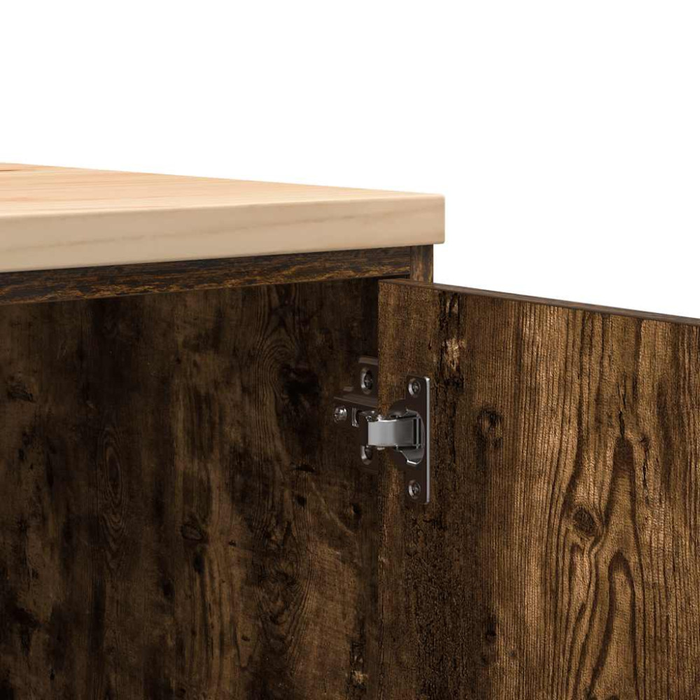 Produktbild för Garageskåp Sonoma ek 60x51x85 cm massiv trä furu