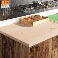 Produktbild för Garageskåp gammalt trä 60x51x85 cm massivt trä furu