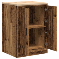 Produktbild för Garageskåp gammalt trä 60x51x85 cm massivt trä furu