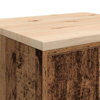 Produktbild för Garageskåp gammalt trä 60x51x85 cm massivt trä furu