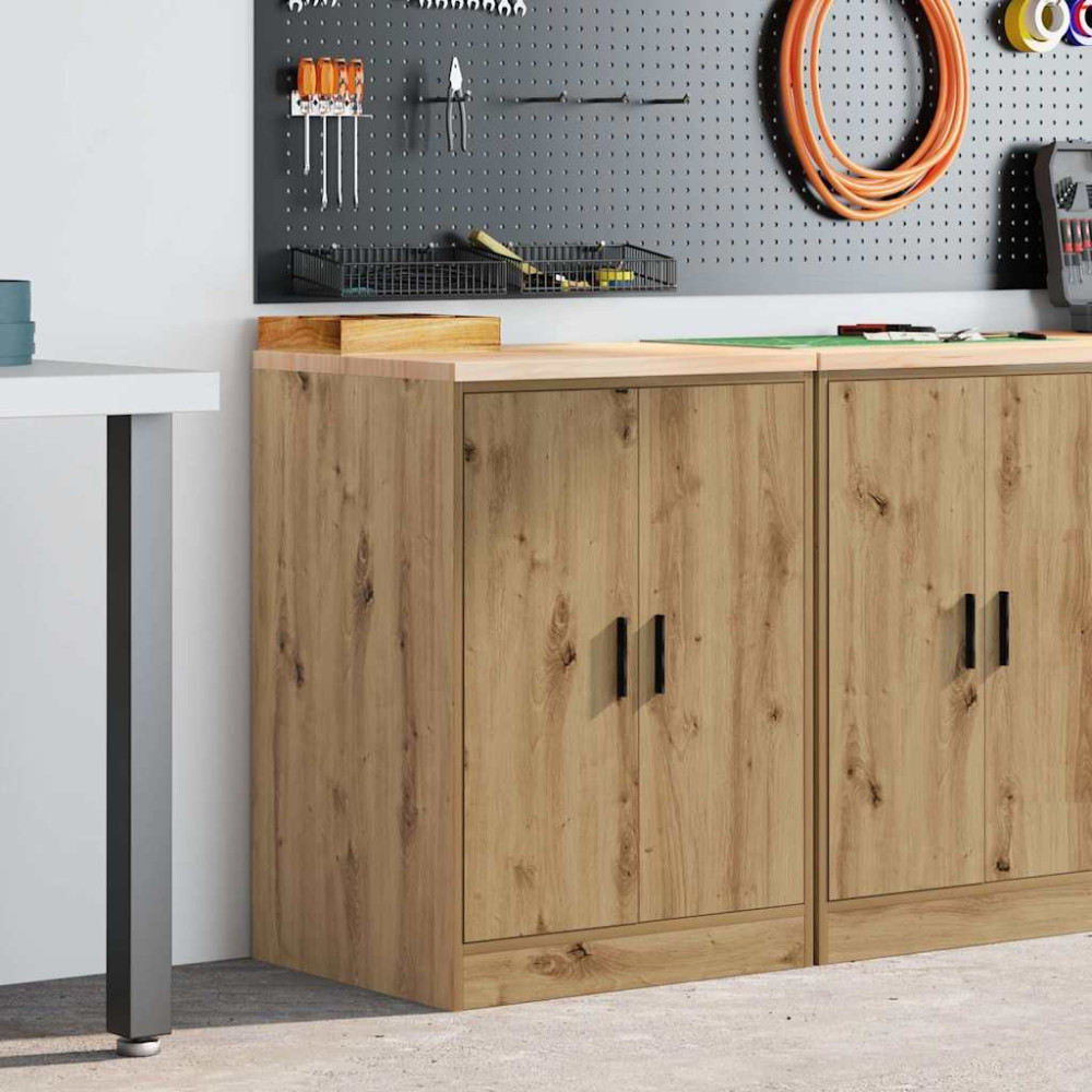 Produktbild för Förvaringsskåp för garage hantverksmässig ek 60x51x85 cm