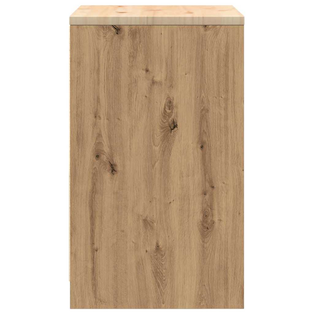 Produktbild för Förvaringsskåp för garage hantverksmässig ek 60x51x85 cm