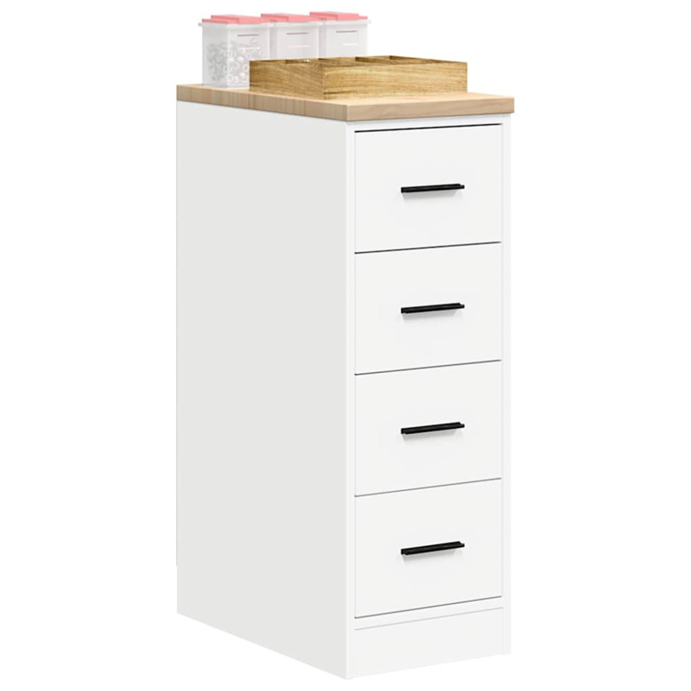 Produktbild för Förvaringsskåp för garage vit 30x51x85 cm massivt trä furu