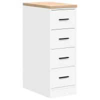 Produktbild för Förvaringsskåp för garage vit 30x51x85 cm massivt trä furu