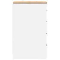 Produktbild för Förvaringsskåp för garage vit 30x51x85 cm massivt trä furu