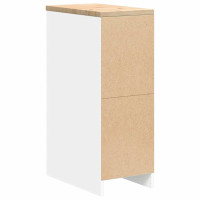 Produktbild för Förvaringsskåp för garage vit 30x51x85 cm massivt trä furu