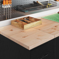 Produktbild för Garageskåp svart 30x51x85 cm massiv trä furu