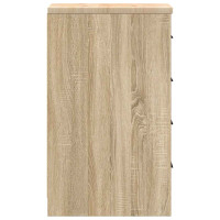 Produktbild för Garageskåp Sonoma ek 30x51x85 cm massiv trä furu