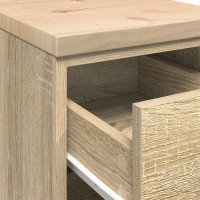 Produktbild för Garageskåp Sonoma ek 30x51x85 cm massiv trä furu