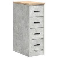 Produktbild för Förvaringsskåp för garage Betonggrå 30x51x85cm massivt trä furu
