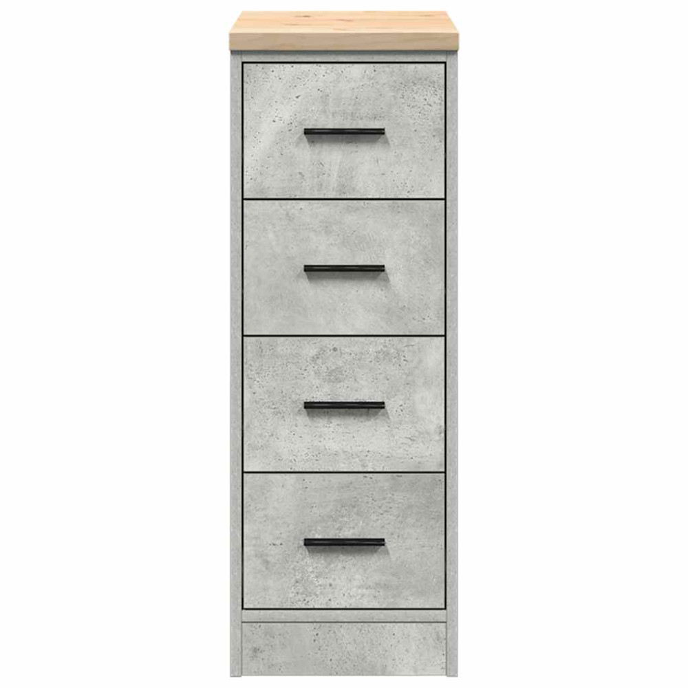 Produktbild för Förvaringsskåp för garage Betonggrå 30x51x85cm massivt trä furu