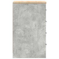 Produktbild för Förvaringsskåp för garage Betonggrå 30x51x85cm massivt trä furu