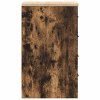 Produktbild för Förvaringsskåp för garage rökt ek 30x51x85 cm massivt trä furu