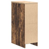 Produktbild för Förvaringsskåp för garage rökt ek 30x51x85 cm massivt trä furu