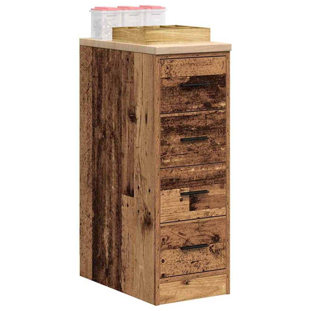 Produktbild för Garageskåp gammalt trä 30x51x85 cm massivt trä furu
