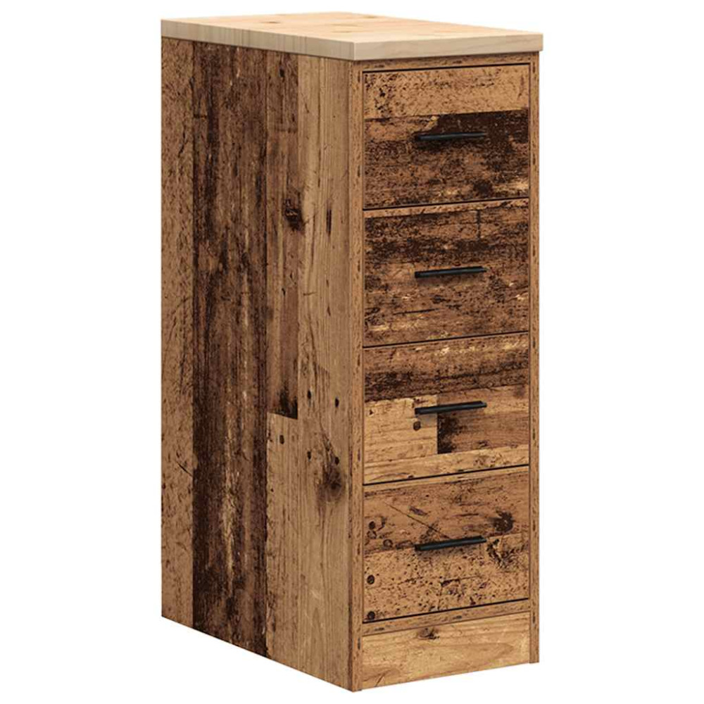 Produktbild för Garageskåp gammalt trä 30x51x85 cm massivt trä furu