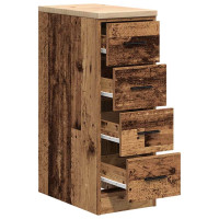 Produktbild för Garageskåp gammalt trä 30x51x85 cm massivt trä furu