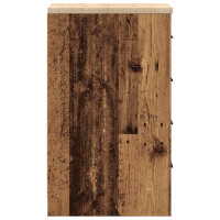 Produktbild för Garageskåp gammalt trä 30x51x85 cm massivt trä furu