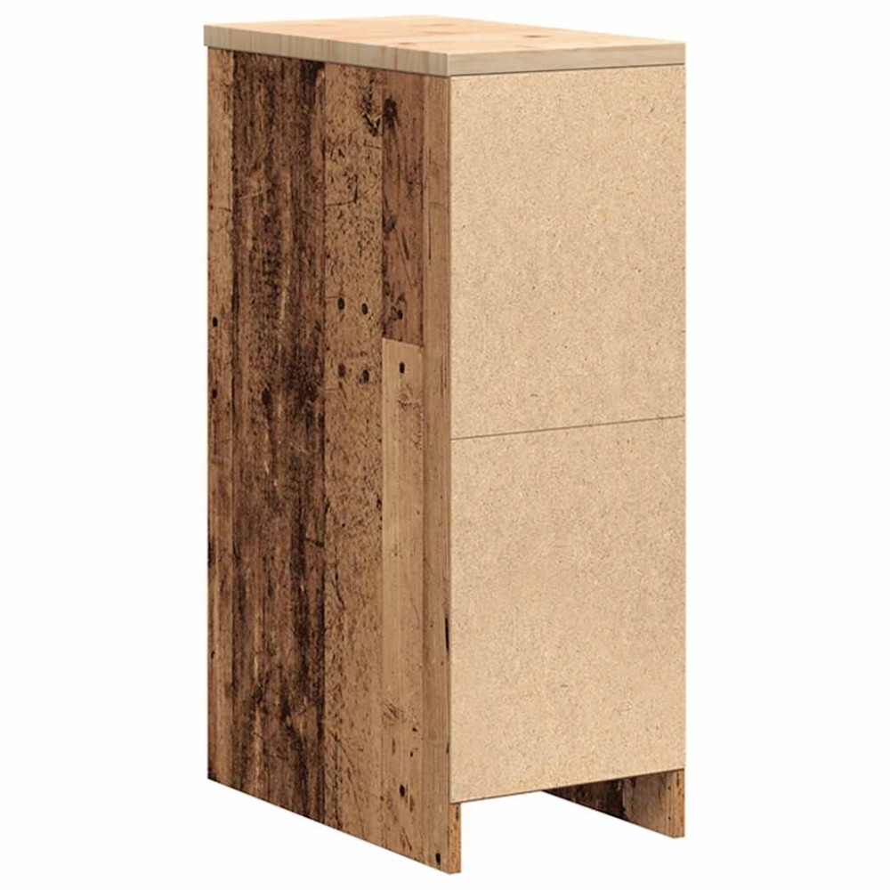 Produktbild för Garageskåp gammalt trä 30x51x85 cm massivt trä furu