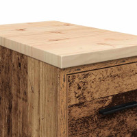 Produktbild för Garageskåp gammalt trä 30x51x85 cm massivt trä furu