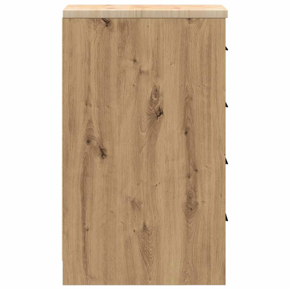 Produktbild för Förvaringsskåp garage hantverksmässig ek 30x51x85 cm