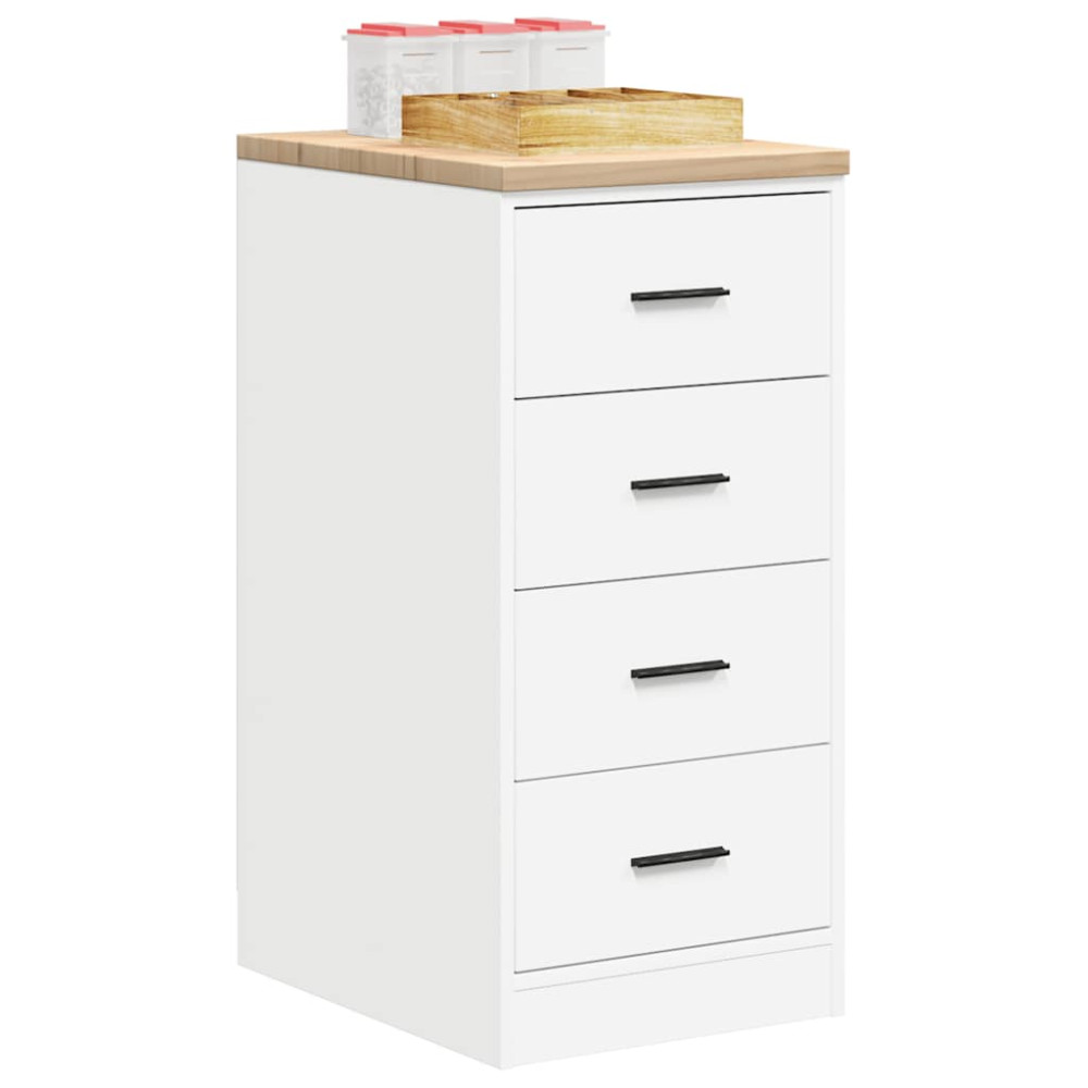 Produktbild för Förvaringsskåp för garage vit 40x51x85 cm massivt trä furu